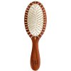 MP oval brush in red wood with baseball pins - 84754