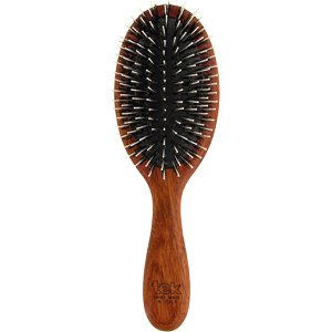 MP oval brush in red wood with ecological and nylon bristles