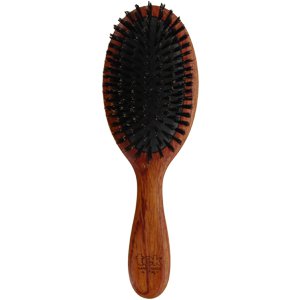 MP oval brush in red wood with ecological bristles