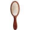 MP oval brush in red wood with long pins - 84755