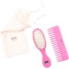 Pink purse oval brush and comb - 84776