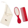 Red purse oval brush and comb - 84775
