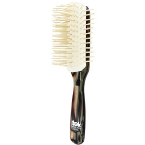 Big disassembled brush with long wooden pins nacre
