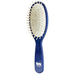 Big oval brush in lacquered blue