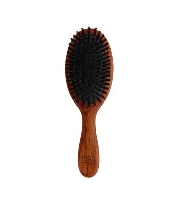 MP oval brush in red wood with ecological bristles