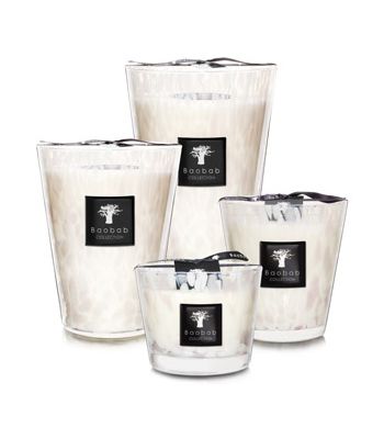 Candle White Pearls